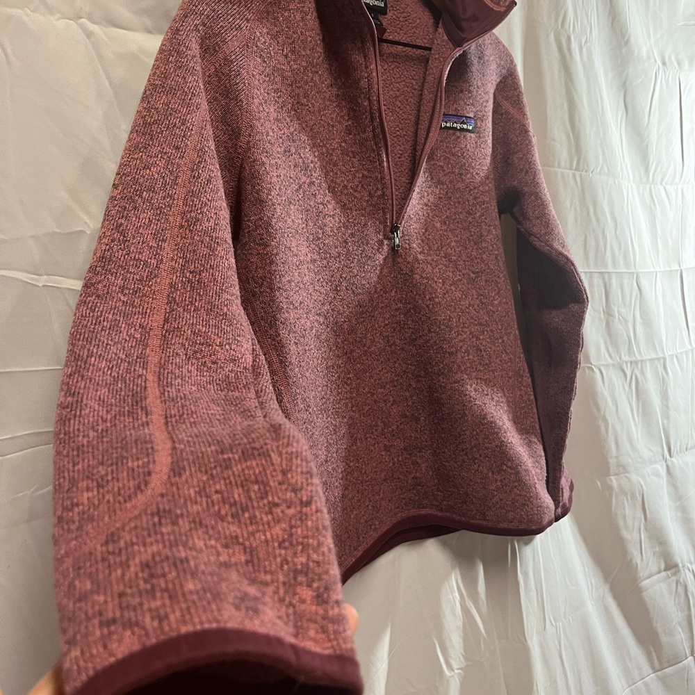 Patagonia Women's Better Sweater 1/4 Zip Up Mauve - Picture 5 of 7